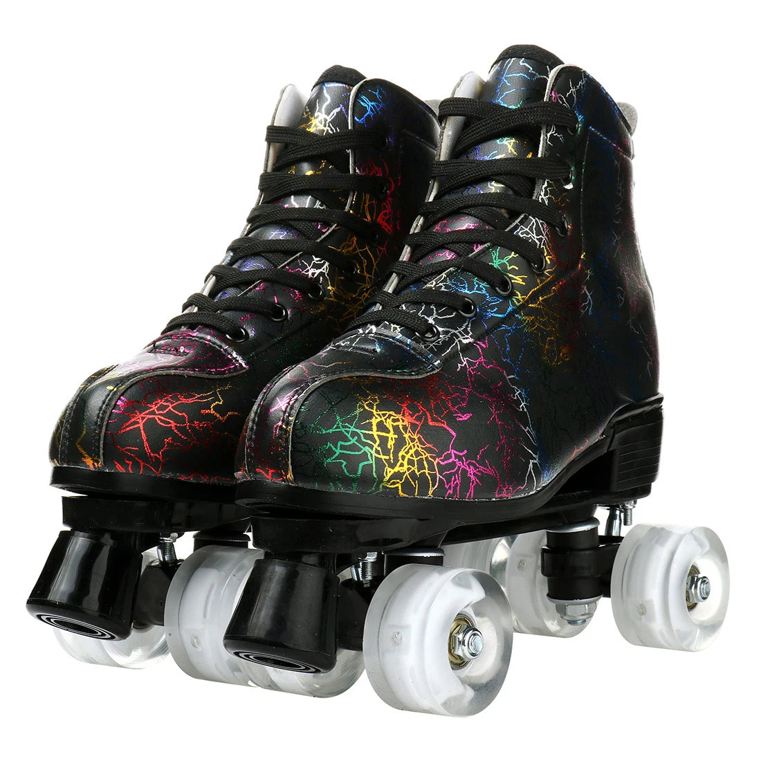 Flashing Quad Roller Skates Adult Flashing 4 Wheels Skates For Women Men Outdoor Sports Ice Skating Rink Quad Sneakers
