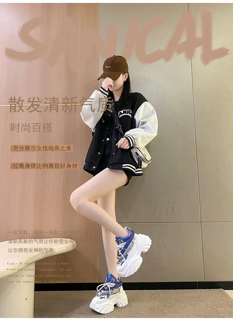 Lovely Kawaii Women sneakers wedge casual shoes woman sneakers women running shoes woman lace-up female sneakers Loafers Shoes