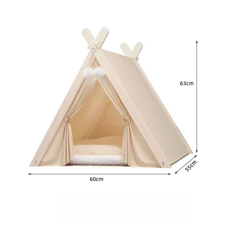 Winter Pet tent, Christmas dog house, cat house, all year round, cat delivery room, pine wood for winter warmth, cat tent