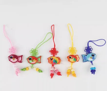 10 Pcs Y2K Bag Charms - Cute Embroidered Butterfly, Fish & Flower Pendants for Keychain, Phone Case Lanyard, Purse Accessory