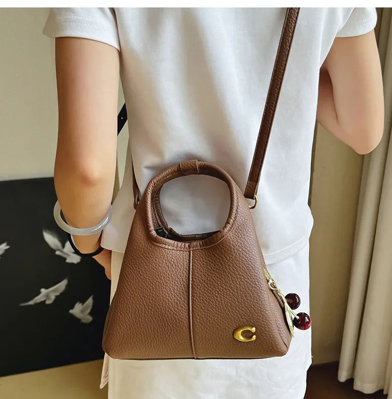 Women's Mini Bucket Bag Designer Style Large Capacity Handbag Casual Crossbody Shoulder Bag with Detachable Shoulder Strap