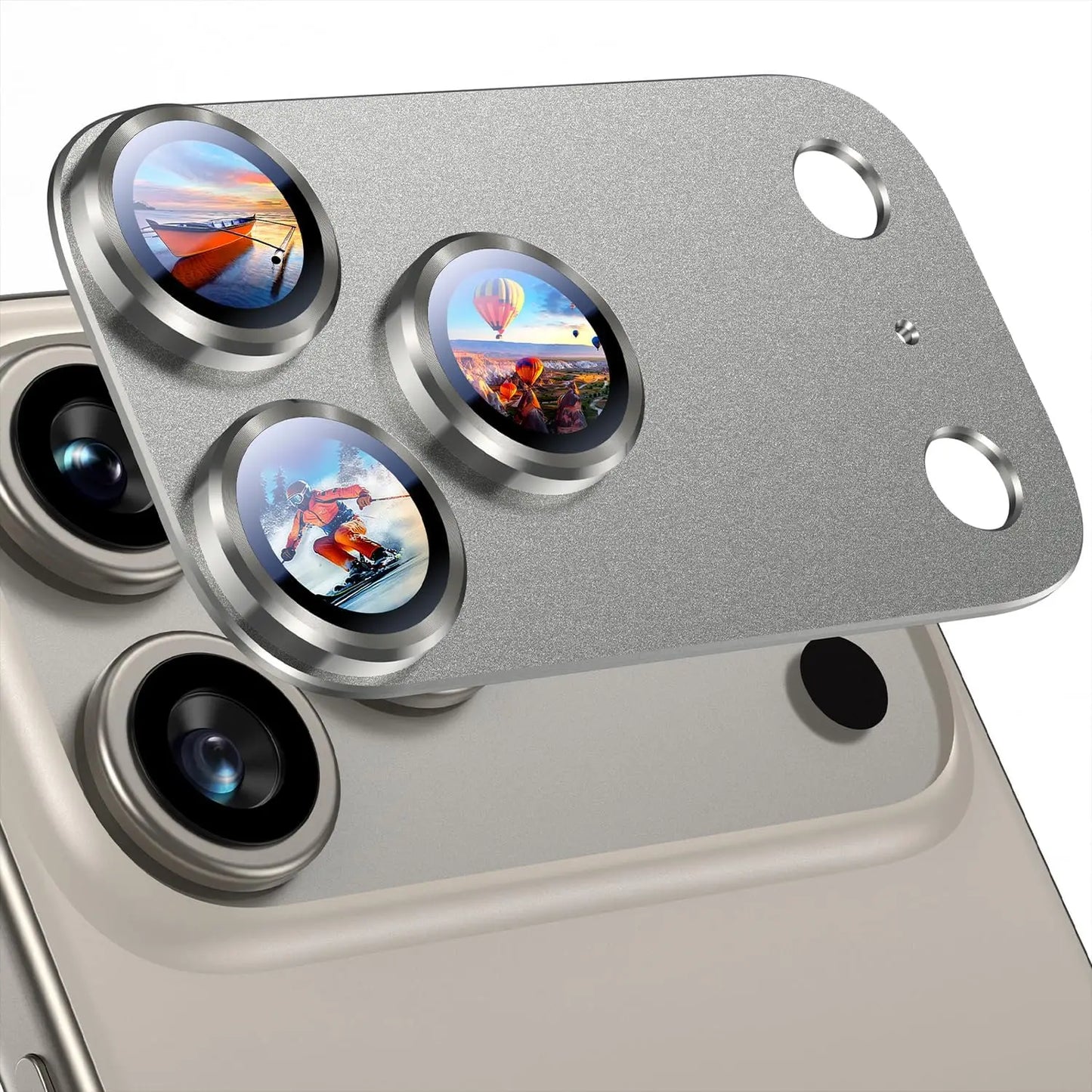 For IPhone 17 Pro Max Camera Lens Protector [Strong Adsorption][Case-Friendly] Metal Tempered Glass Ziai Camera Screen Cover