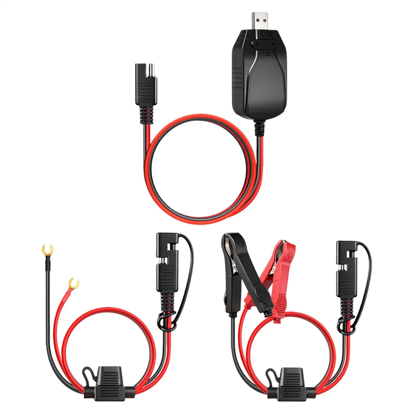 Portable 12V Motorcycle Battery USB Charger USB Smart Portable Maintainer Outdoor C Emergency Power Charger For Car Marine Boat