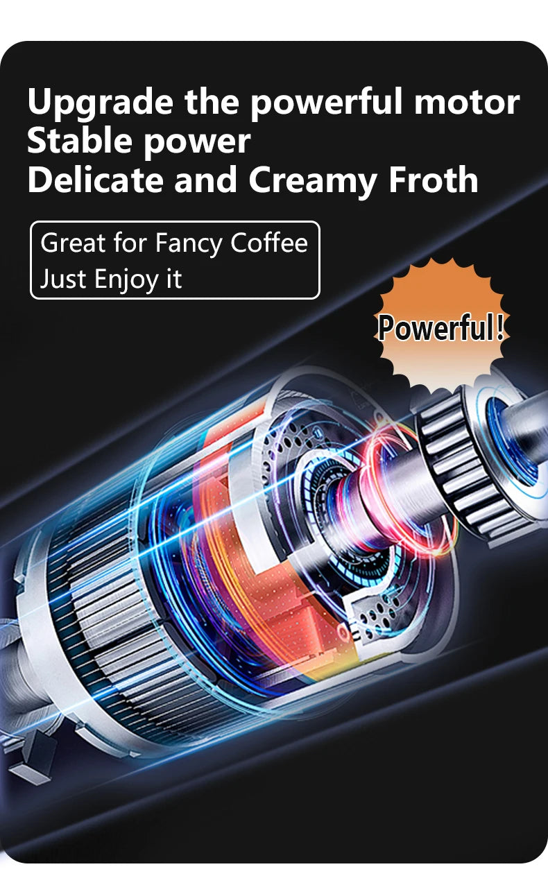 Wireless Milk Frothers Electric Recharge Handheld Blender Electrical Small Coffee Maker Whisk Mixer For Coffee Cappuccino Cream