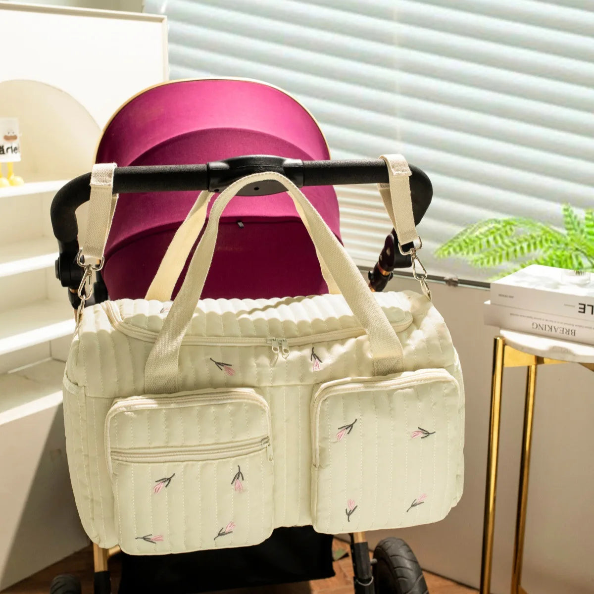 Large Capacity Mommy Bag for Women Totes Baby Diaper Nappy Bags Shoulder Cotton Ladies Maternity Shopping Bag