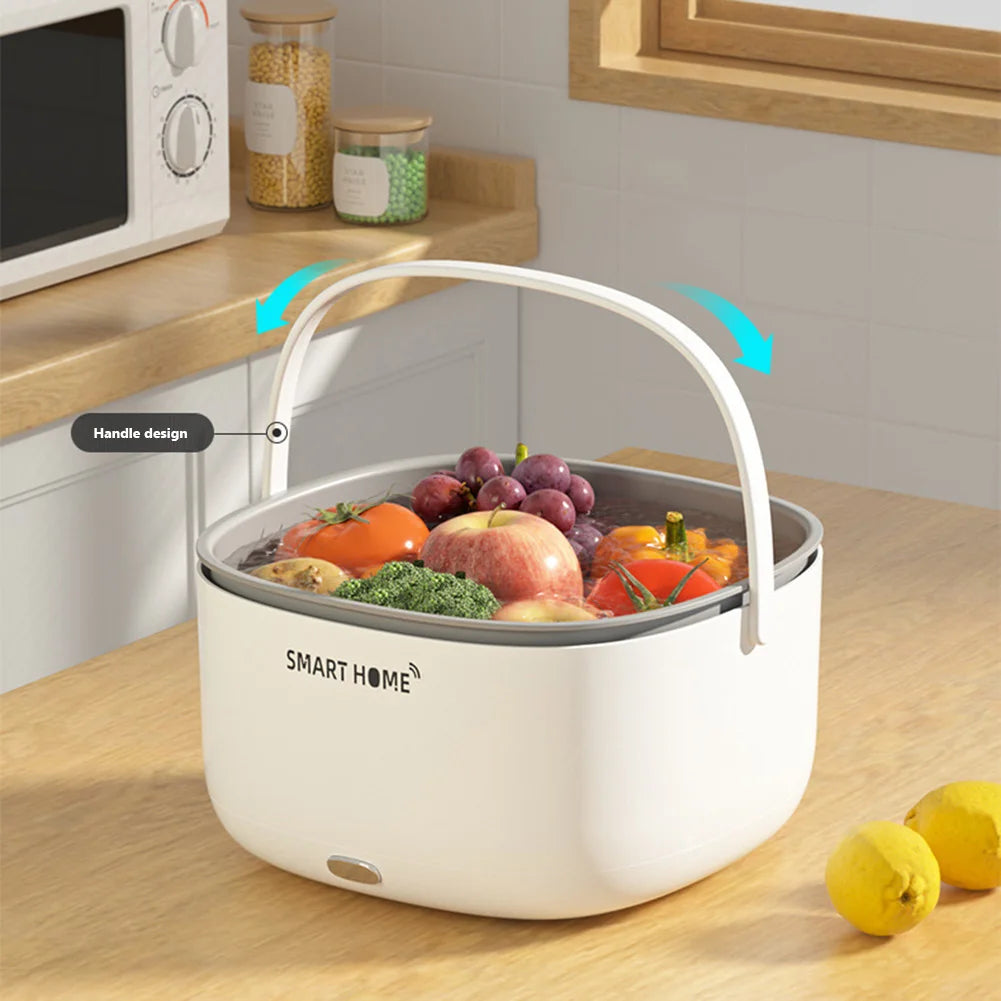 Ultrasound Electric Vegetable Washers Household Food Grains Purifie Basket Kitchen Gadgets for Tableware Bottles Home Appliance