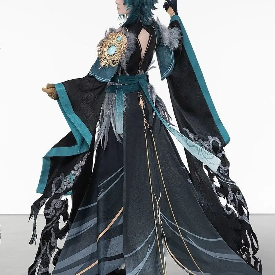 Halloween XIAO Costumes Hanfu Game Genshin Impact XIAO clothes Cosplay Costume Anime Costume Outfit Full Set