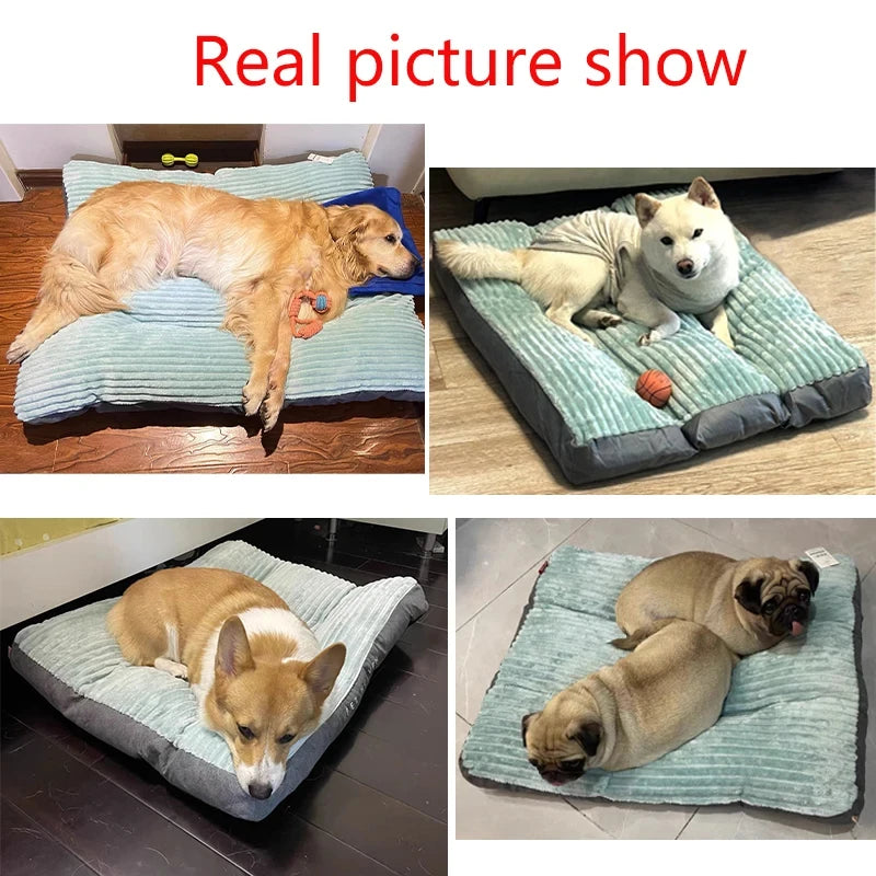 Winter Warm Pet Dog Bed Corduroy Dog Sleeping Mat Soft Pet Mat for Small Medium Large Dogs Detachable Washable Puppy Bed Retail