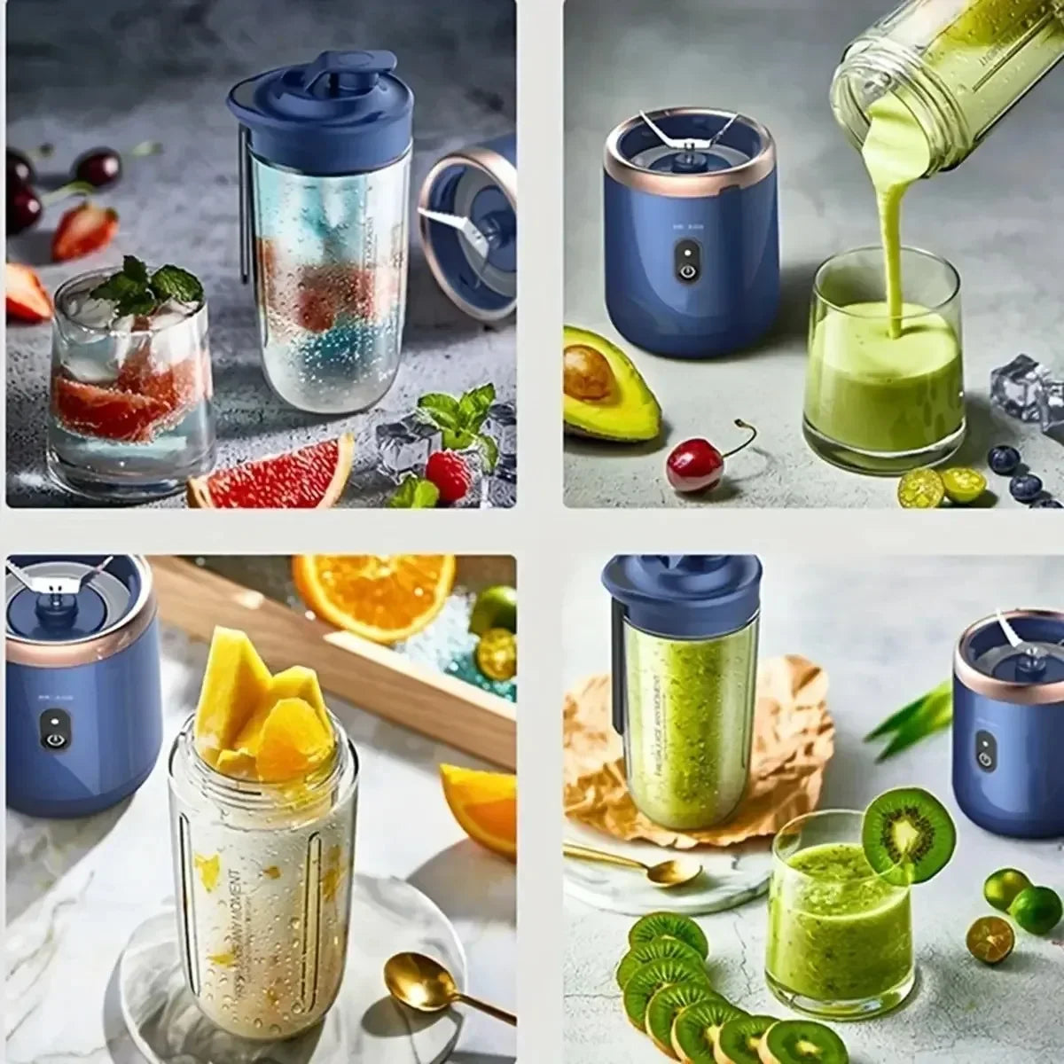 400ml Portable USB Blender Electric Travel Juicer Cup For Smoothie Milkshake Kitchen Mini Mixer Tool