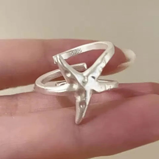 VENTFILLE 925 Sterling Silver Rings for Women Couple Blue Stone Star Jewelry  Party Birthday Gift Dropshipping Wholesale