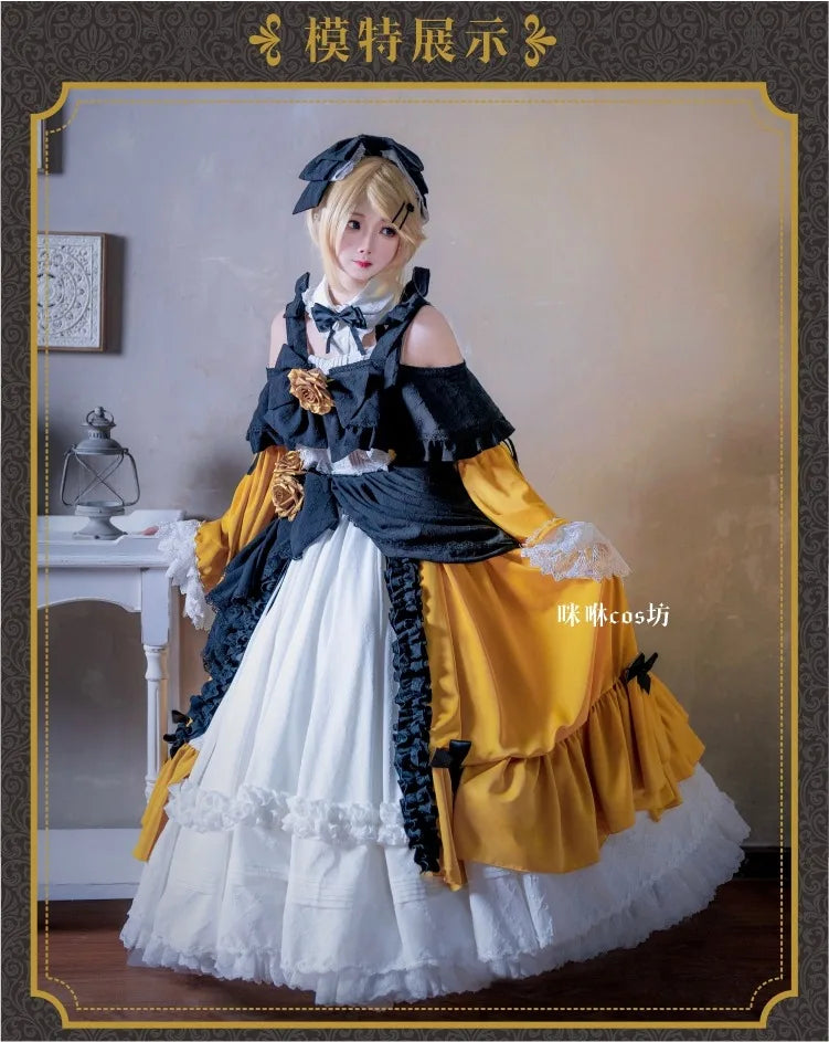 15th Anniversary Rin Cosplay Costume Women Cute Gothic Lolita Dress Halloween Outfits Anime Clothing Custom Made