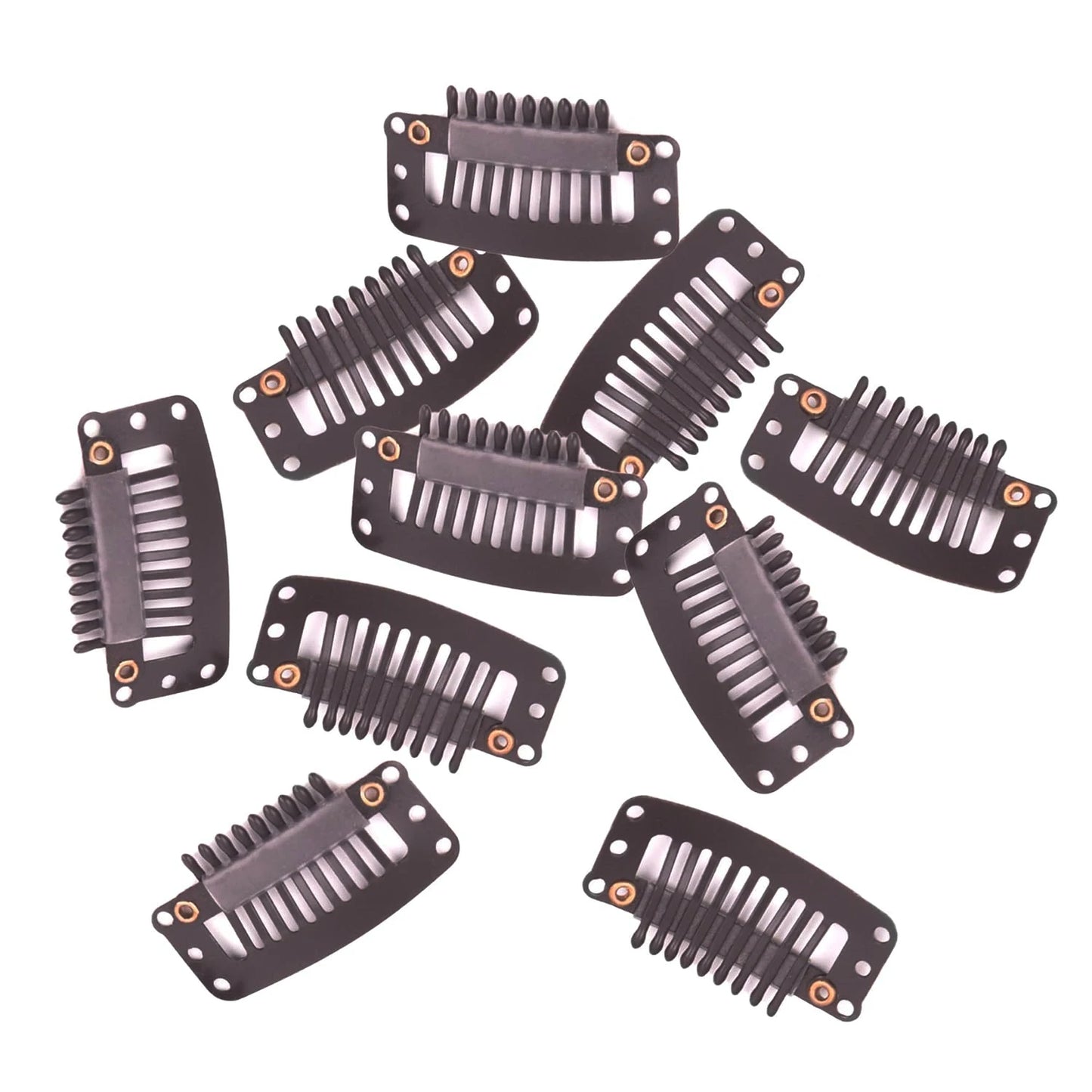 10/20/50 Pcs Hair Extensions Clips 9-Teeth Wig Comb Clips Snap Hair Extension Accessories Tool 32mm