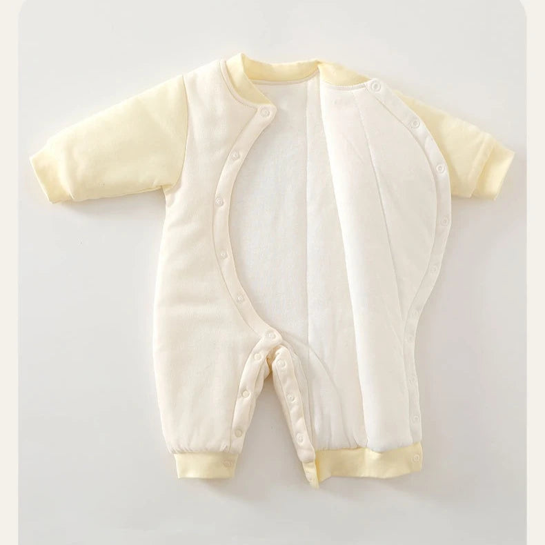 AYNIGIELL Baby Winter Clothing, Pure Cotton Thickened Warm Baby Cotton Clothing, 0-18 Months Newborn Baby Outdoor Clothing