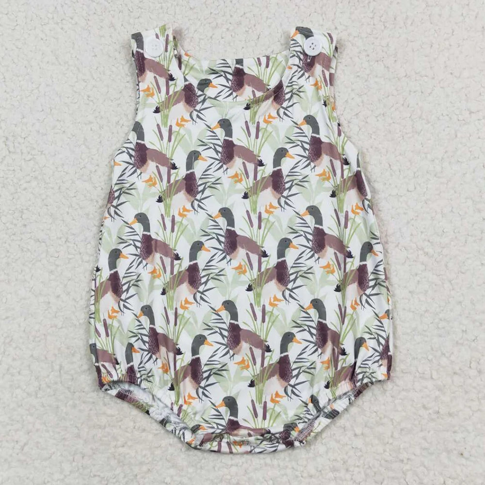 Hot Sale Kids Designer Clothes Boys Camo Branches Short Sleeve Rompers Boutique Infant Baby Boys Rompers Toddler Boy Jumpsuits