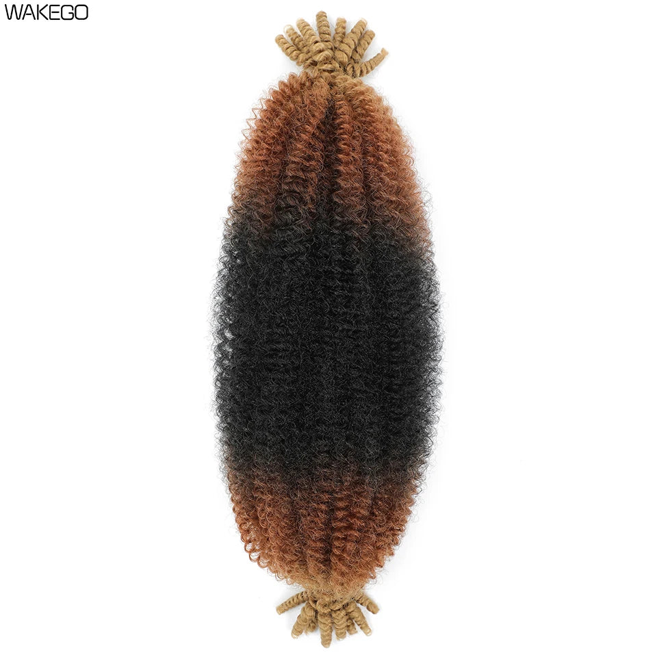 Marley Twist Braiding Hair Ginger Burgundy Ombre Brown Black Springy Afro Twist Hair PreFluffed Spring Twist Kinky Braiding Hair
