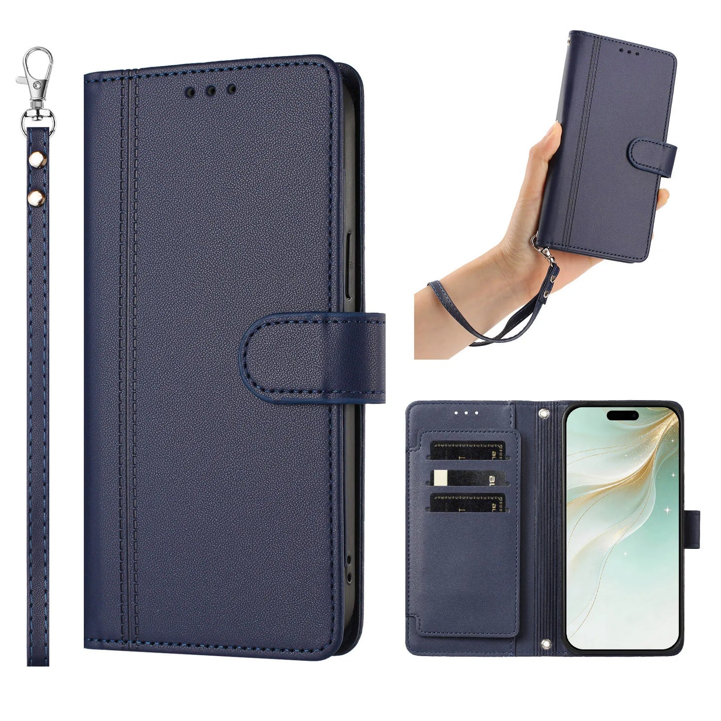 PU Leather Flip Phone Case For Oneplus 8T 9R 10T 11R 12R 13R 15T Holder 9 Card Slots Wallet Cover For Oneplus 13 12 11 10 9 Pro