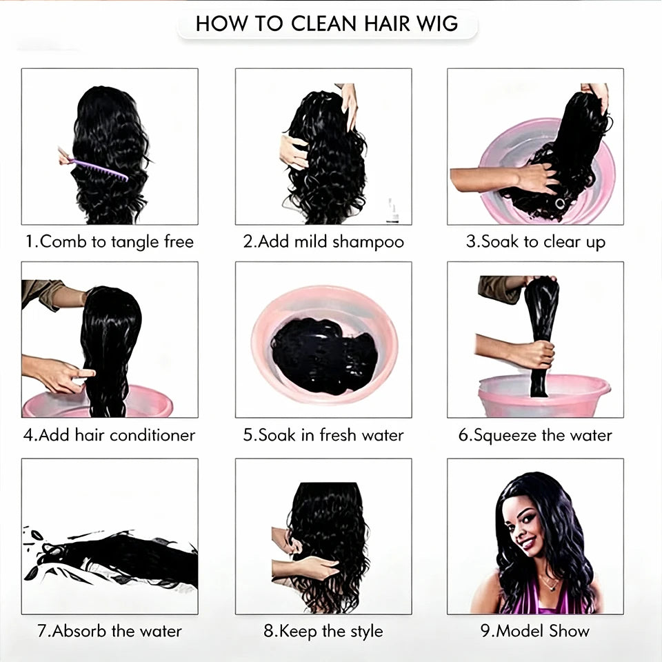 5*5 No Glue Deep Wave Human Hair Wigs Pre Plucked Brazilian Human Hair Lace Frontal Wig 13*6 Pre-Cut Wear and Go Lace Front Wig