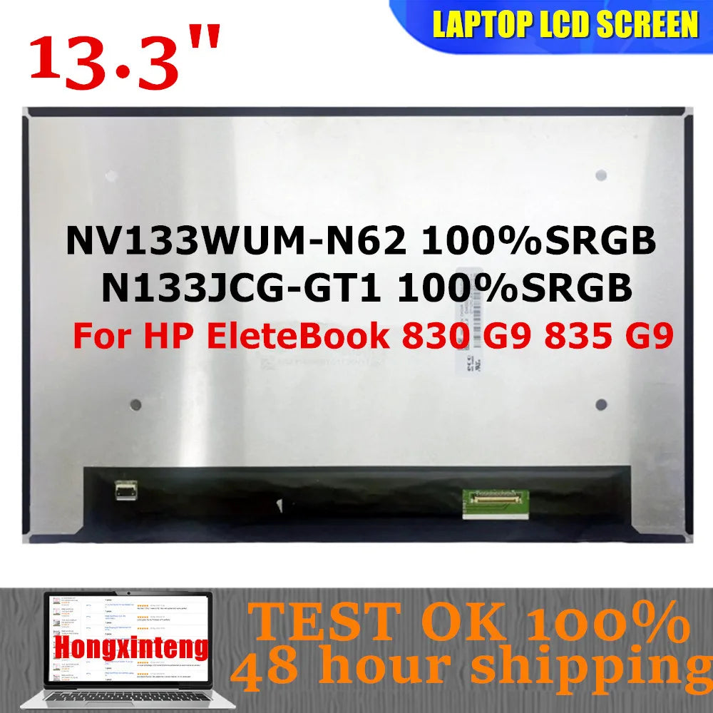 NV133WUM-N62 N133JCG-GT1 Original NEW 13.3"INCH Laptop LCD Screen WUXGA1920x1200 30PINS FOR HP EleteBook 830 G9 835 G9