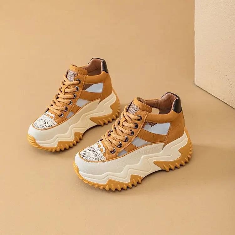2024 New Sandals Fashion  Mesh Shoe Women Sport  Hollow Out Casual Round Toe Wedge Women Shoes Roman Retro