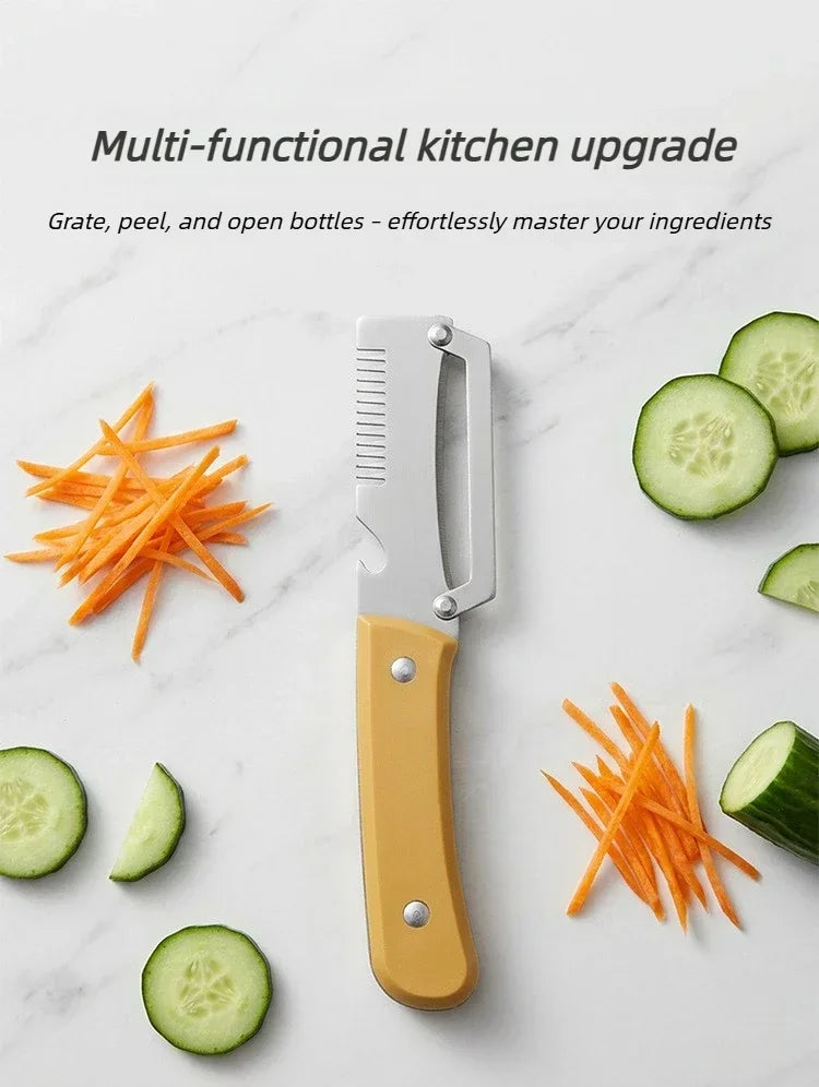 Stainless Steel Vegetable Peeler Multifunction Fruit Slicer Shredder Kitchen Cutter Tool for Potato Carrot Cucumber Use