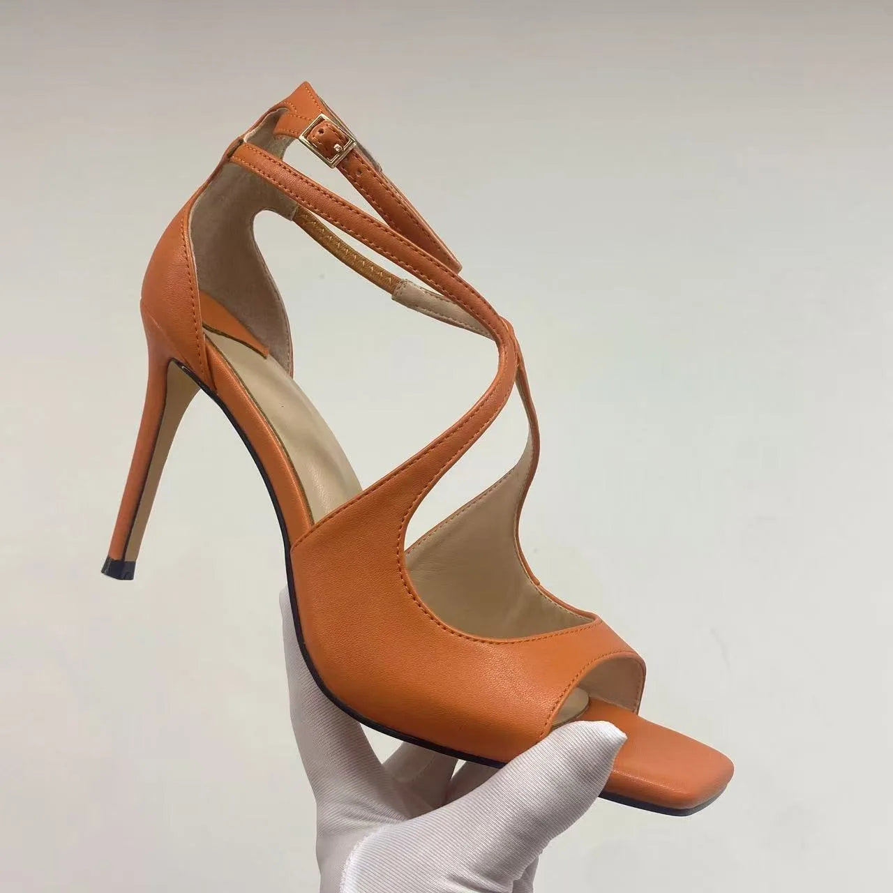 Summer New Fashionable High-heeled Women's Open Toed Sandals Dance Shoes Party Sexy 34-44 Large Women's Shoes