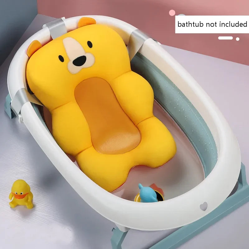 Baby Bath Seat Support Mat Shower Safety Tub Pad Newborn Bathtub Recliner Infant Anti-Slip Soft Comfort Body Cushion Baby Stuff