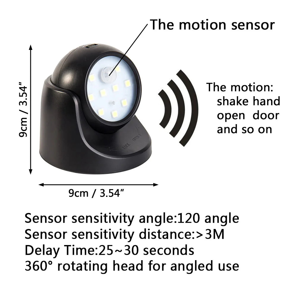Induction Wall Night Light Multi-purpose Wall Night Light Energy-saving LED Wall Lamp 360-degree Rotation Porch Emergency Lamp