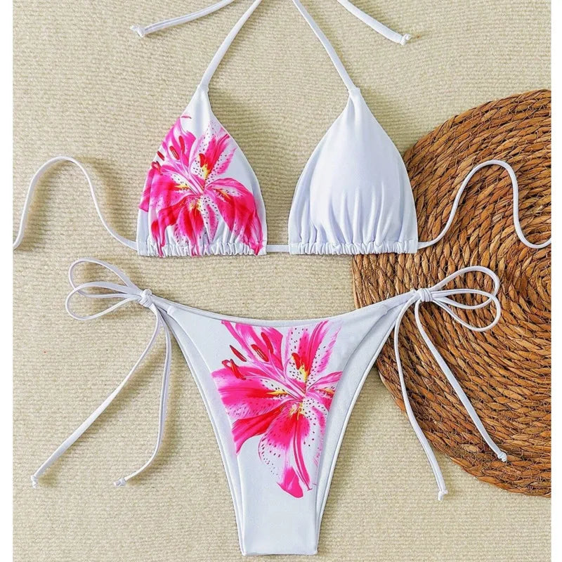 Sexy Print Bikinis Women's Swimwear Female Swimsuit For Swimming Wear Bathing Suits Brazilian Bikini Set Beachwear Pool Bather