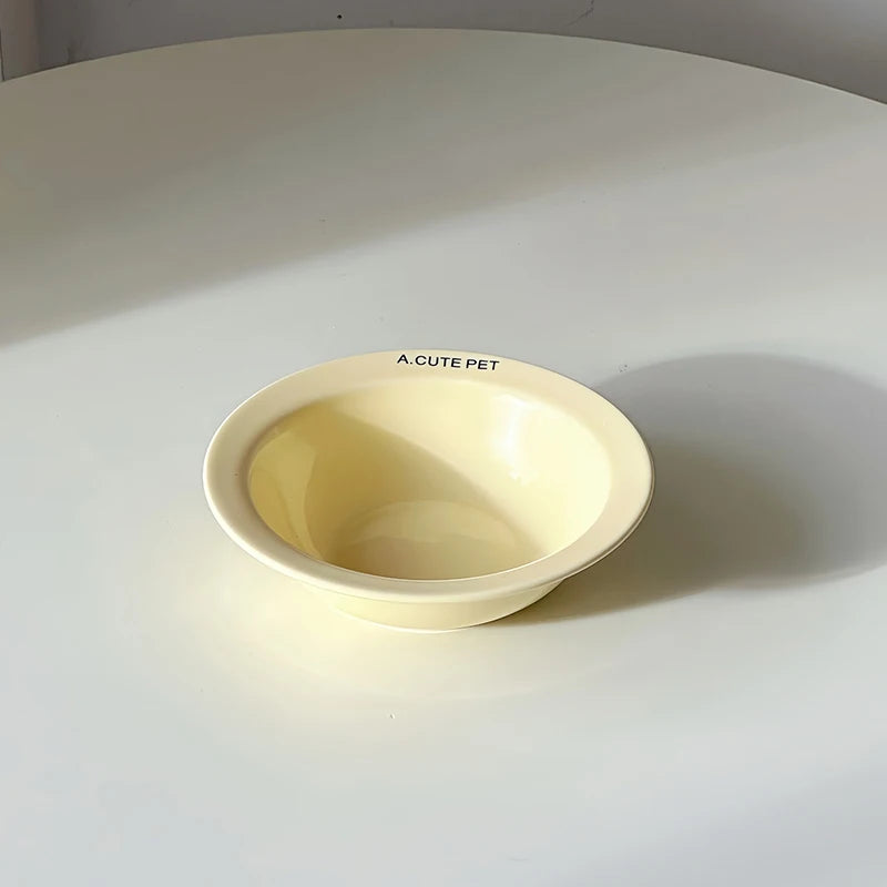 【E】Ceramic Pet Cat Bowl Pet Drinking Water Feeding Bowl Ceramics Cat Food Dog Food Utensils Cat Dog Pet Supplies Accessories