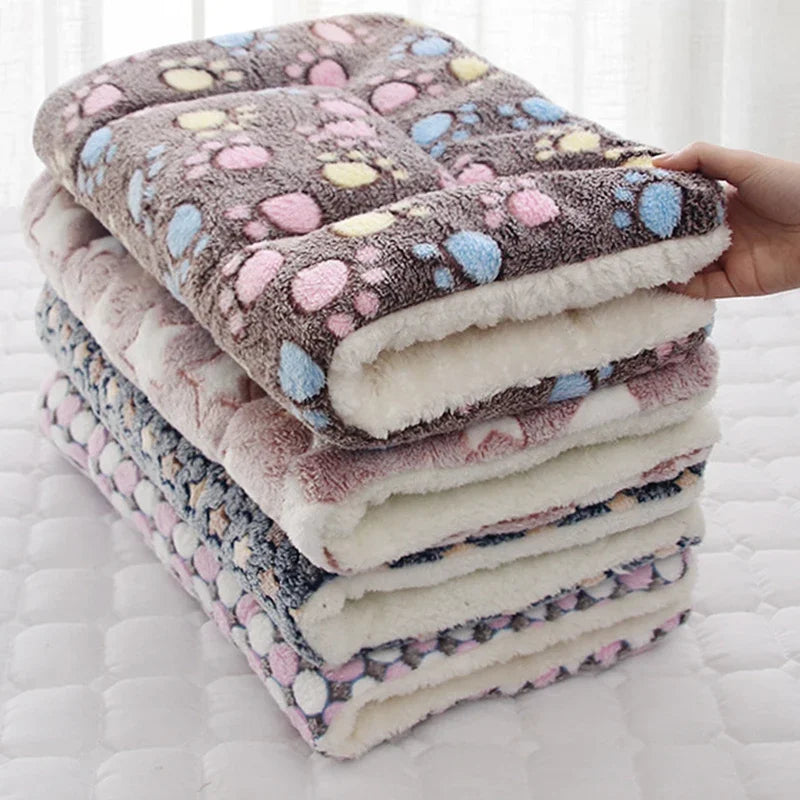 Soft & Warm Thickened Cozy Dog Bed Mat - Winter Cute Print Blanket for Small Medium Large Dogs | Pet Supplies