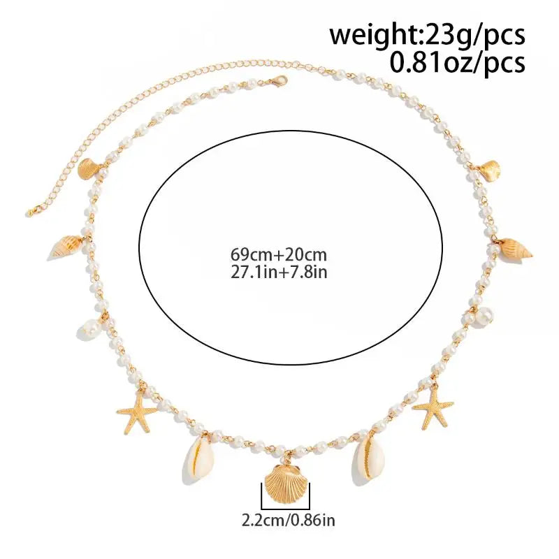 Pearl Belly Chain for Women Boho Waist Chains Sexy Summer Beach Jewelry for Swimsuit Body Accessory
