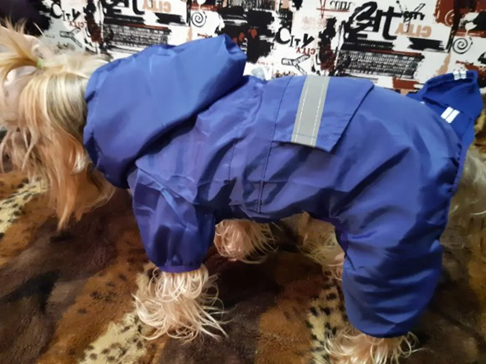 Dog Raincoat Puppy Rain Coat with Hood Reflective Waterproof Dog Clothes Soft Breathable Pet Cat Small Dog Rainwear XS - 5XL