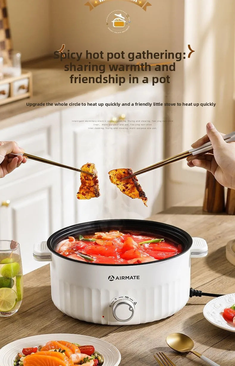 Airmate Electric Cooker Multifunctional Steaming Boiling Frying Pot for Home Dormitory Noodle Cooking Hot Pot