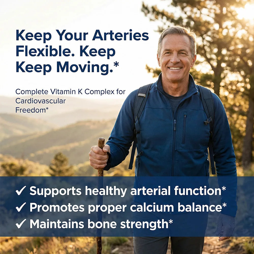 Vitamin K2 (MK-4 & MK-7) Capsules, High Absorption Supplement for Bone Density, Teeth, Joint, Cardiovascular & Immune Health