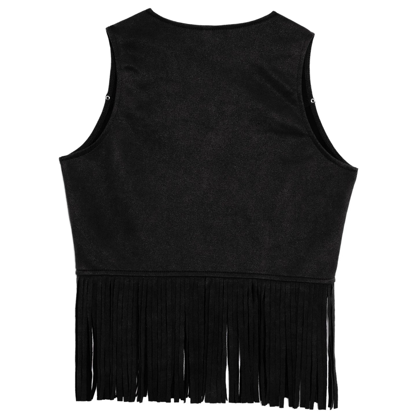 Kids Girl Boy Fringed Vest for Carnival Theme Party Tassels Top Open Front Waistcoat Child Halloween Western Cowboy Costumes