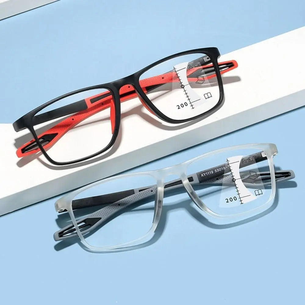 New TR90 Anti-blue Light Multifocal Reading Glasses Men Women Progressive Near Far Eyewear Ultralight Sports Farsight Eyeglasses