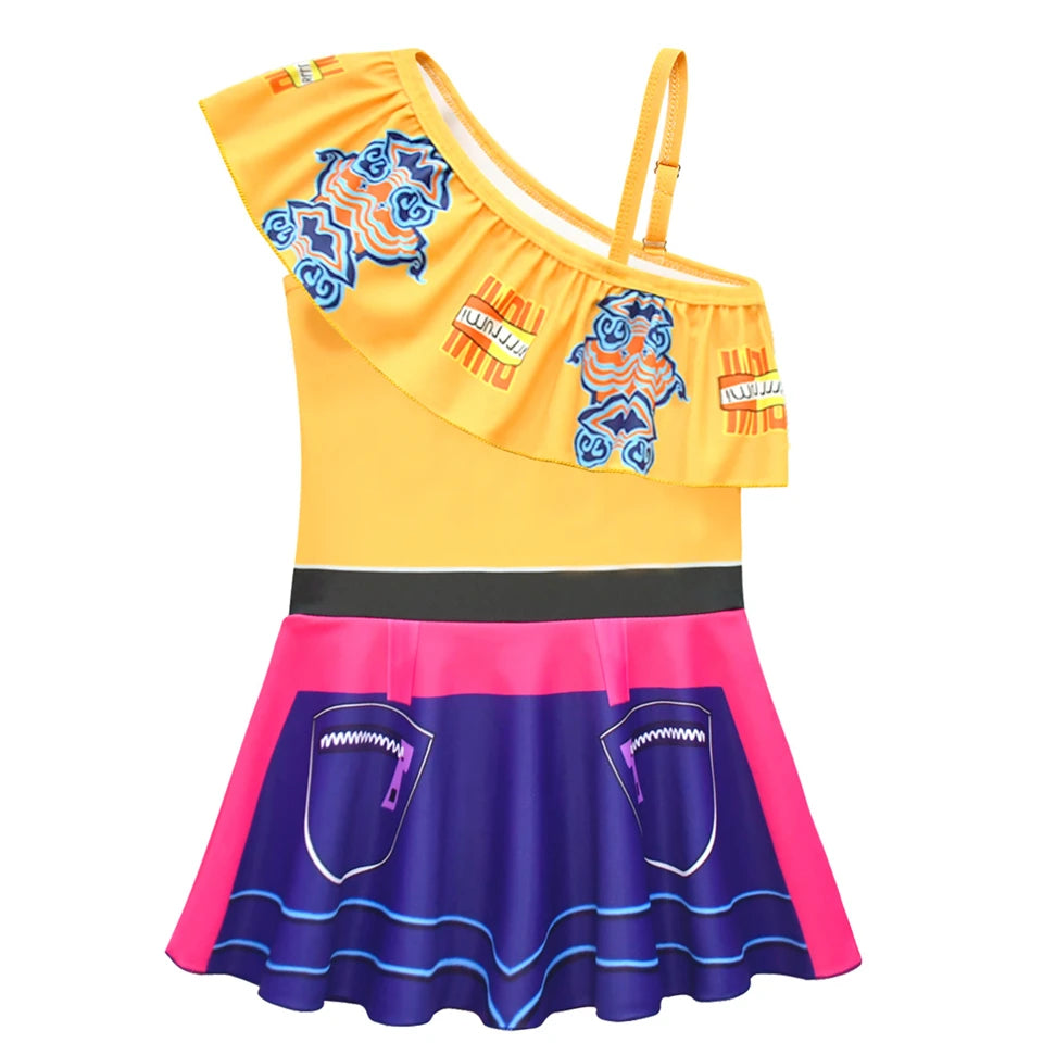 Summer 2026 Kpop Kids Swimsuit Festival Children Cosplay Demon Hunter Rumi Girls Outfits Holiday Beach Party Children's Swimwear