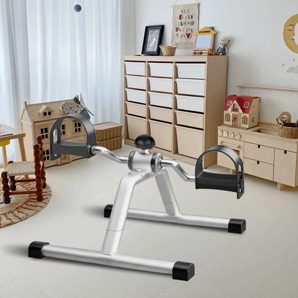 Portable Pedal Exerciser Mini Exercise Bike Adjustable Resistance Foot Peddler Machine Non Slip for Indoor Leg Rehabilitation