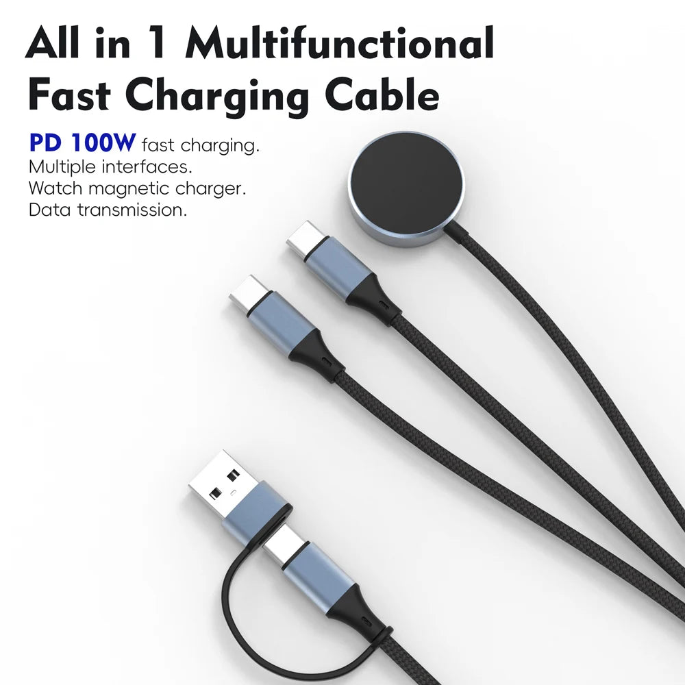 3 In1 Wireless Charging Cable for Mobile Phones with USB-C Wireless Charger for IPhone13 14 16