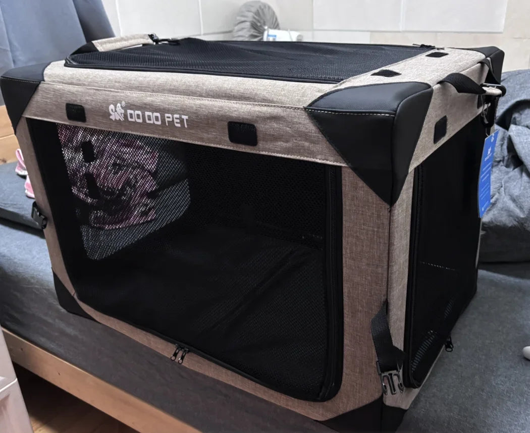 Dog Crate Travel Foldable Pet Crate for Puppy/Small Dog 18 Lbs Soft Cat Carrier Fit for Indoor & Outdoor/Car Back Seat/Trunk