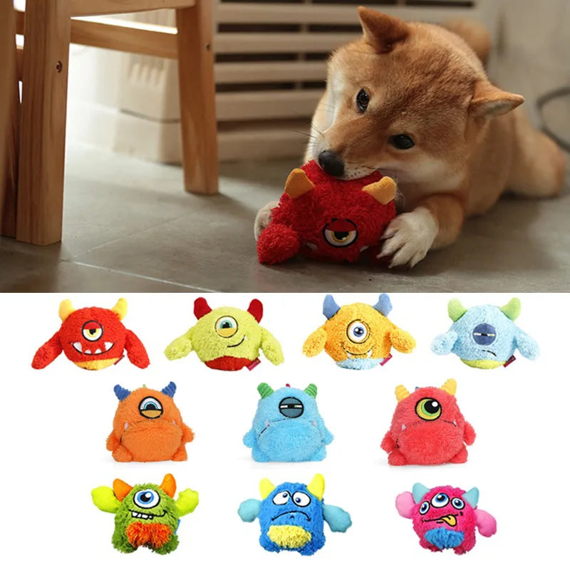 Squeaker Interactive Dog Toy Balls for Small Dogs Play Bite Resistant Chew Ball Toys for Large Dogs Puzzle Training Accessories