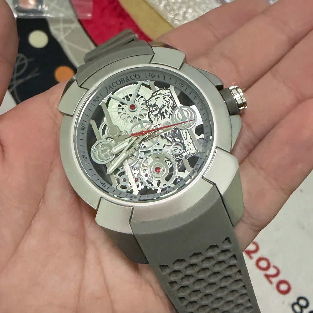 TOP Quality Hot AAA Jacob & Co Original Brand Watches For Mens Classic Lion Dial Multifunction Watch High Quality AAA Male Clock