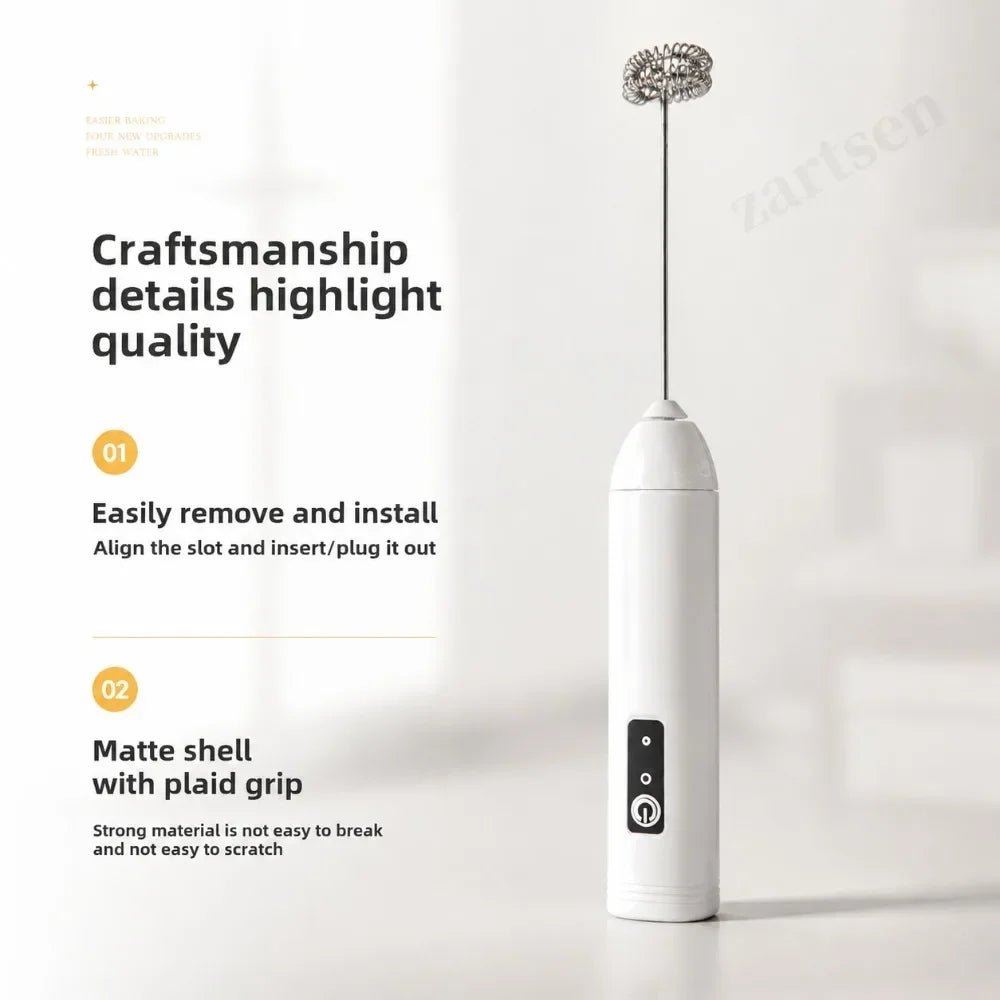 Handheld Electric Milk Frother Mini Coffee Foam Maker Portable Milk Whisk Mixer for Home Latte Cappuccino