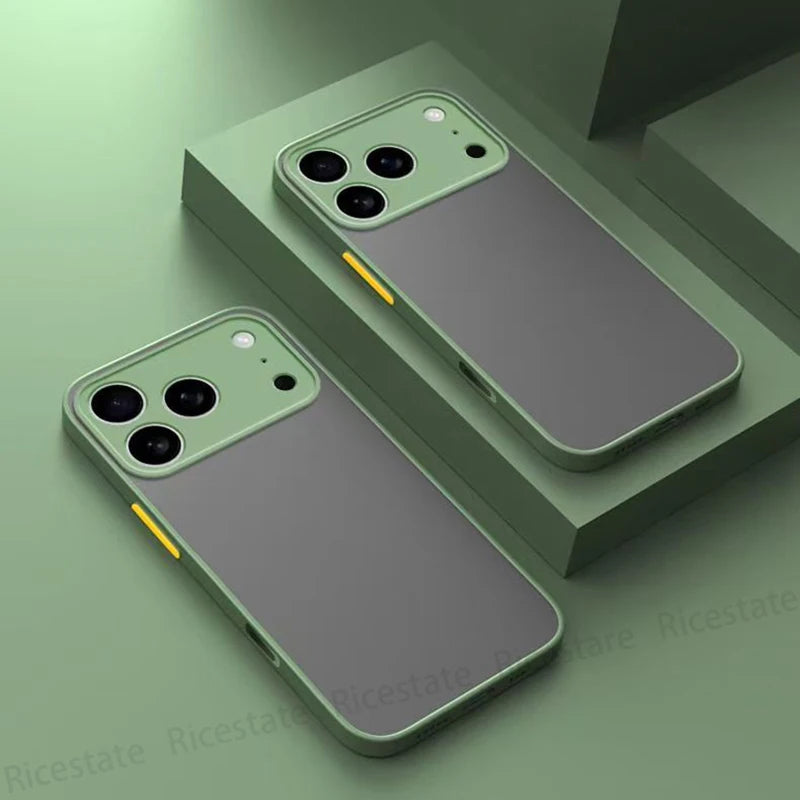 Shockproof Armor Translucent Phone Cases for iPhone 17 Air 17E 16 16E 15 14 13 12 11 Mini Pro Max 6 7 8 Plus X XS XS Max Covers