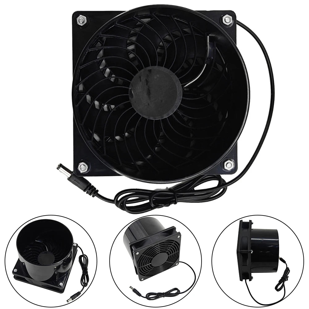 Pet Comfort Exhaust Fan Solar Compatible Fan Air Circulation Fan For Kitchen Cooling System Versatile For Homes