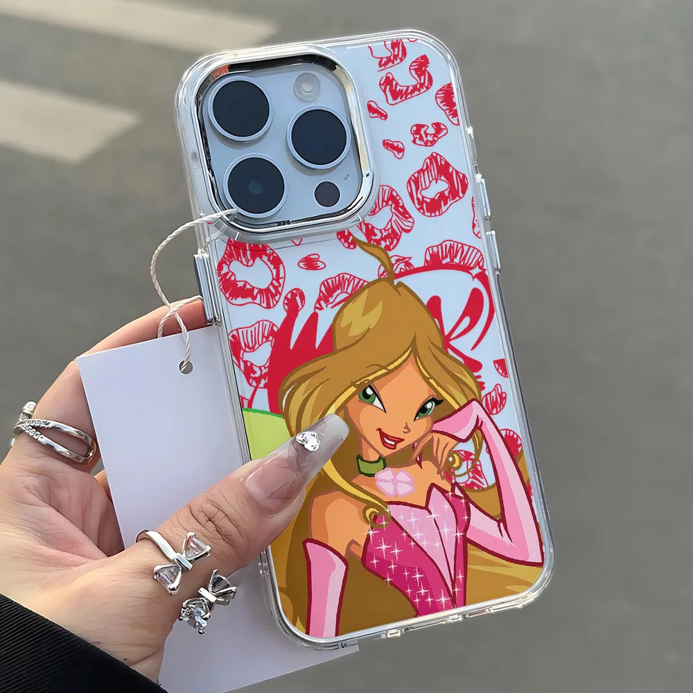 W-Winx C-Club Phone Case for IPhone 17 16e 16 15 14 13 12 11 Mini Pro Max X XR XSMAX 8 7 Air Plus Transparent Soft Cover
