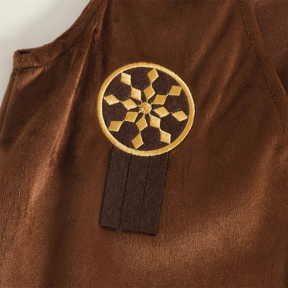 Kids Cowboy Cosplay Event Festival Outfits Boys Holiday Vest Pants Hat Set Children Carnival Birthday Xmas Party Costume 6M-12Y