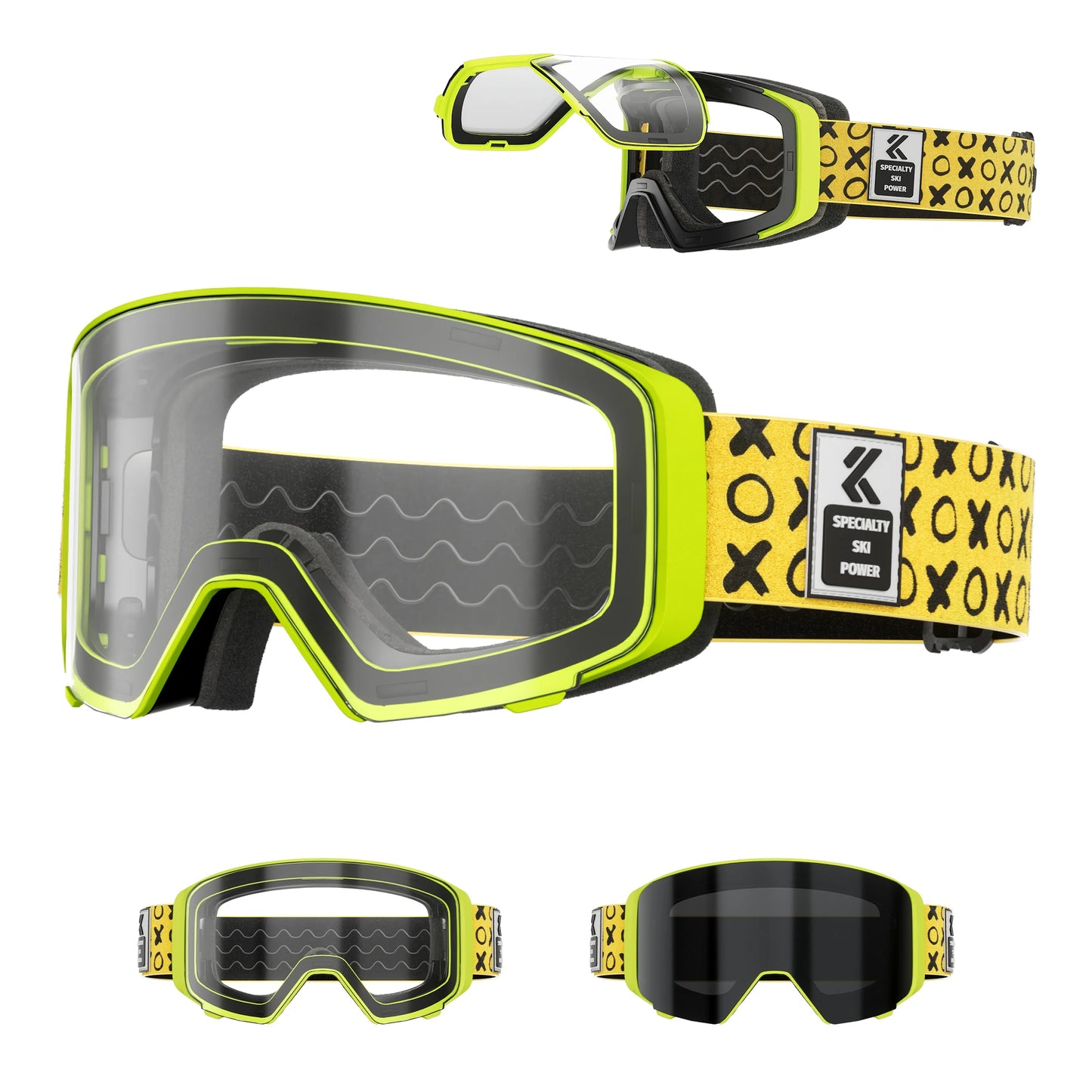 Kapvoe Photochromic Snow Goggles Ski Snowboard Anti-Fog Mask for Men Women Eyewear UV400 Protection Glasses Snowmobile Winter