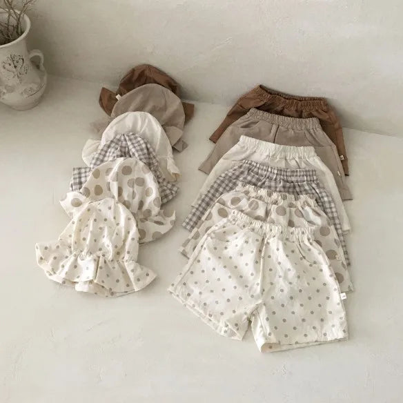 2025 Summer New Baby Cotton Breathable Shorts Thin Infant Boy Casual Shorts Cute Toddler Girl Solid Shorts Kids Clothes