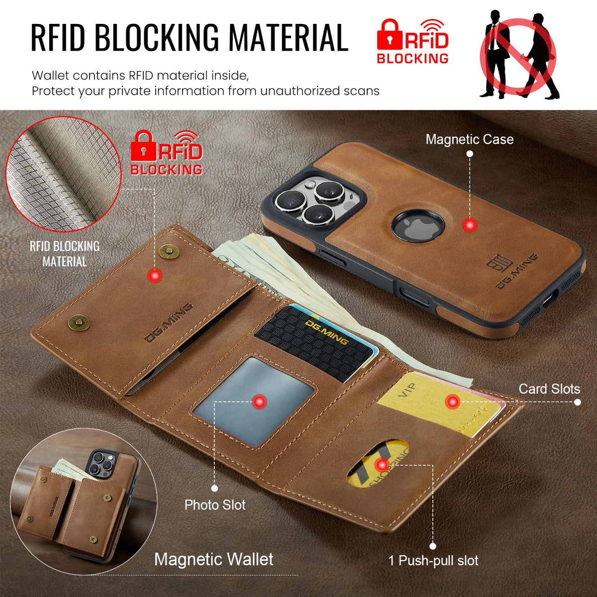 Magnetic Leather Wallet Card Phone Case For iPhone 17E 17 Air 16E 16 Pro Max 15 Plus 14 13 12 11 Flip Wireless Charging Cover